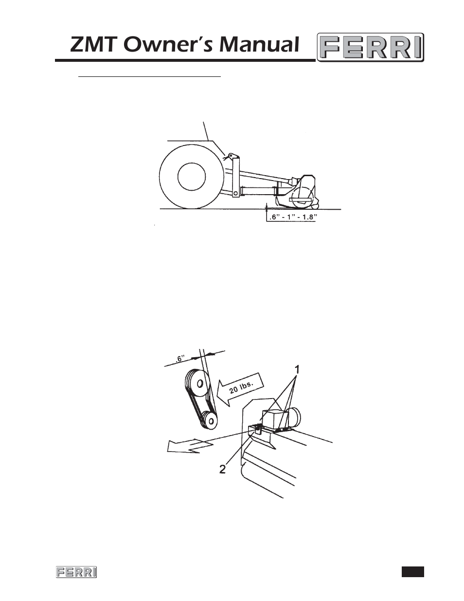 Zmt owner’s manual | Ferris Industries ZMT 160 User Manual | Page 14 / 21
