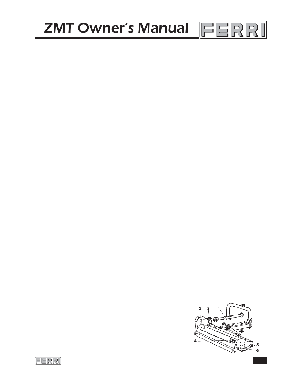 Zmt owner’s manual | Ferris Industries ZMT 160 User Manual | Page 8 / 21