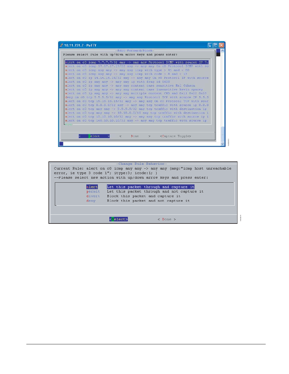 Selecting firmware with the gui, Selecting, Figure 16 | Figure 17 | Force10 Networks PSeries 100-00055-01 User Manual | Page 30 / 132