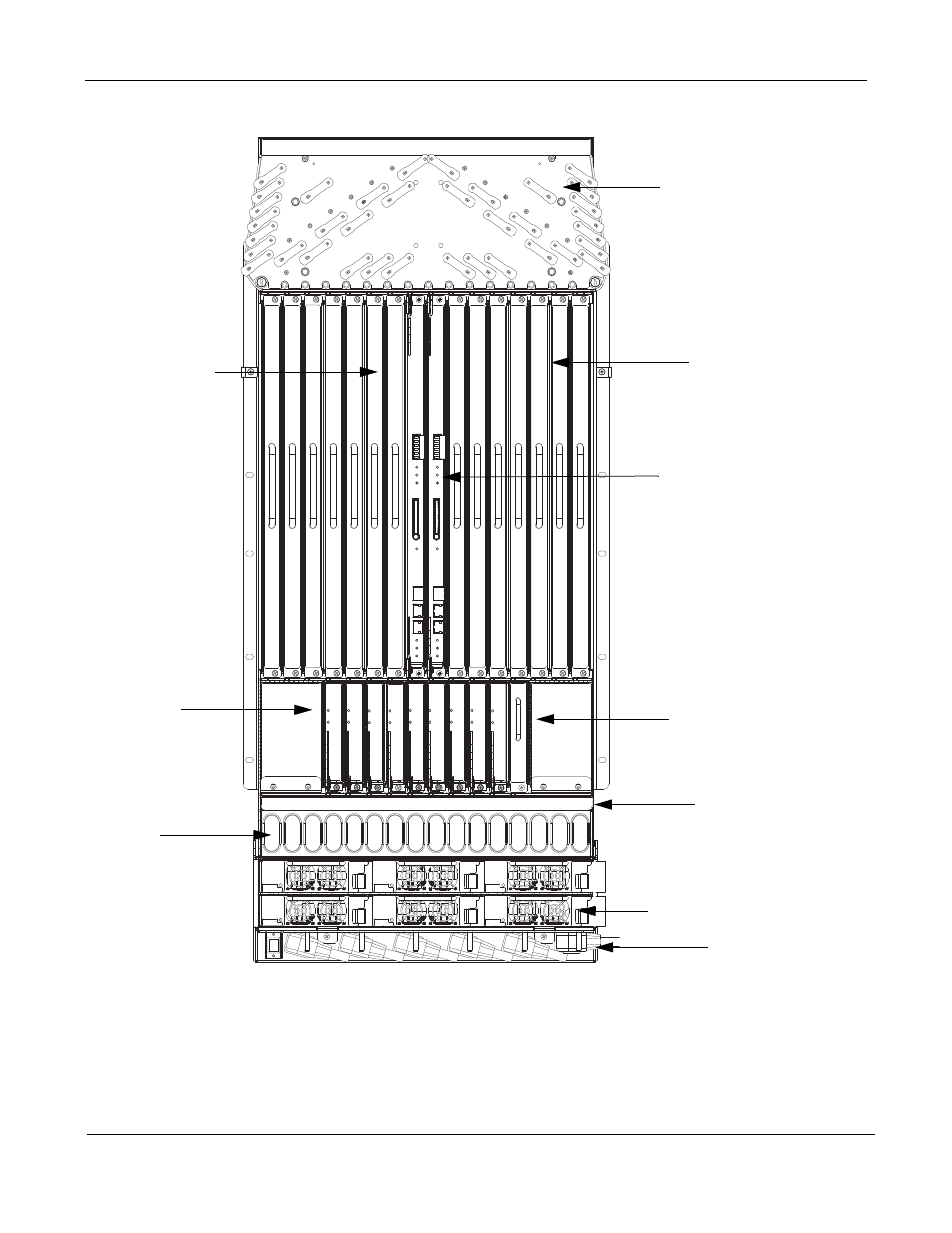 Figure 1, E1200i ac chassis front view | Force10 Networks Force10 TeraScale E-Series E1200i User Manual | Page 14 / 105