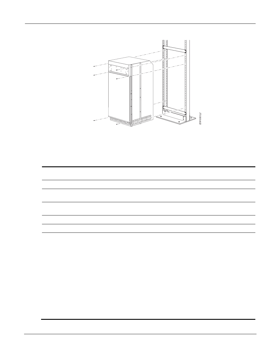 Installing the chassis into an equipment cabinet, Figure 6, Rack mounting the chassis | Avy rack | Force10 Networks Force10 TeraScale E-Series E1200i User Manual | Page 25 / 105