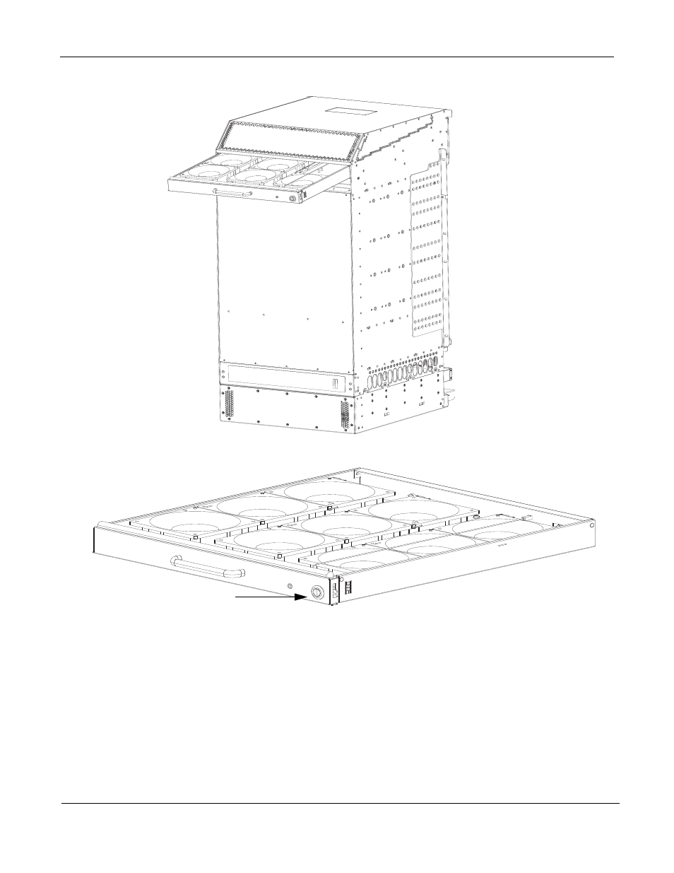 Figure 9, Installing fan tray, Figure 10 | Fan tray | Force10 Networks Force10 TeraScale E-Series E1200i User Manual | Page 32 / 105