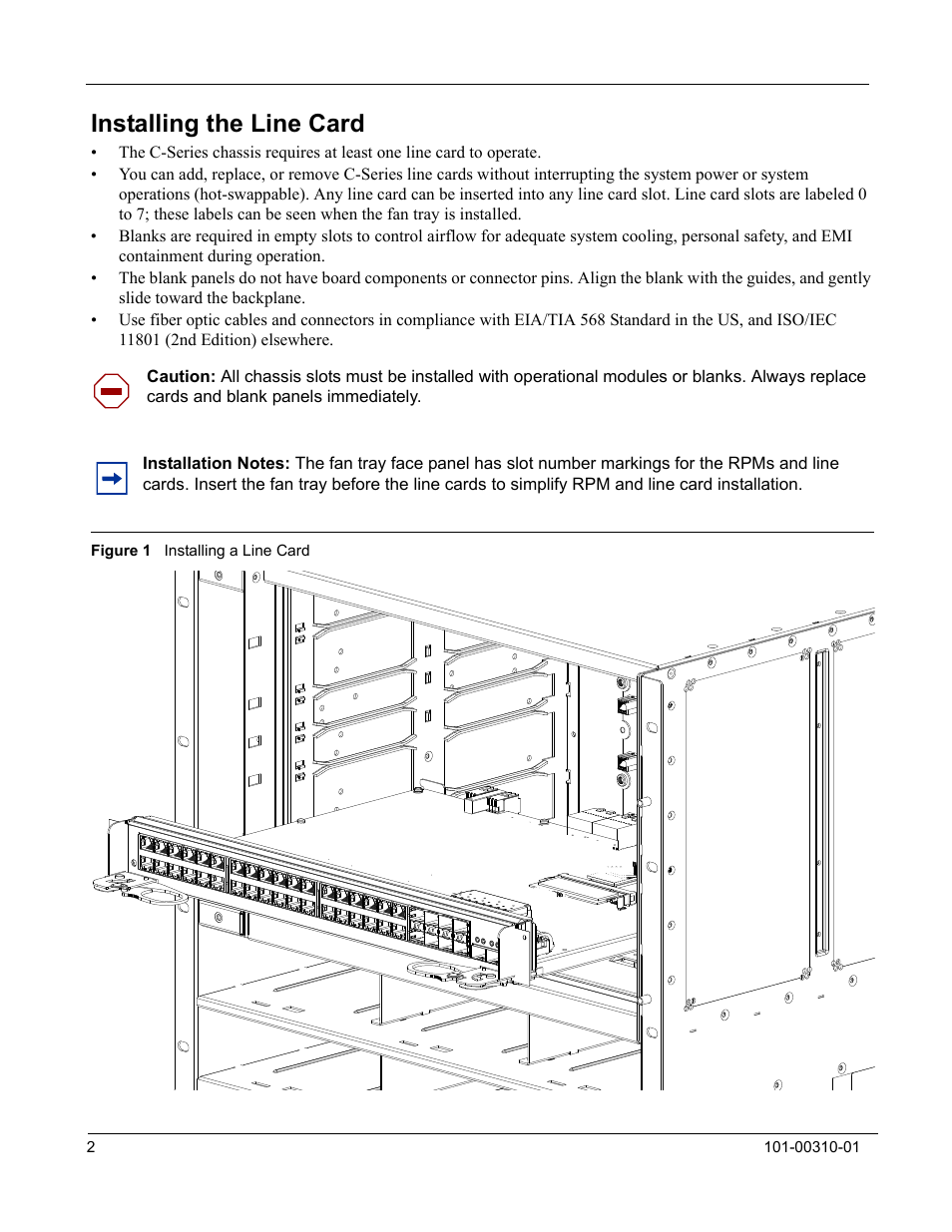 Installing the line card | Force10 Networks C-Series User Manual | Page 2 / 5