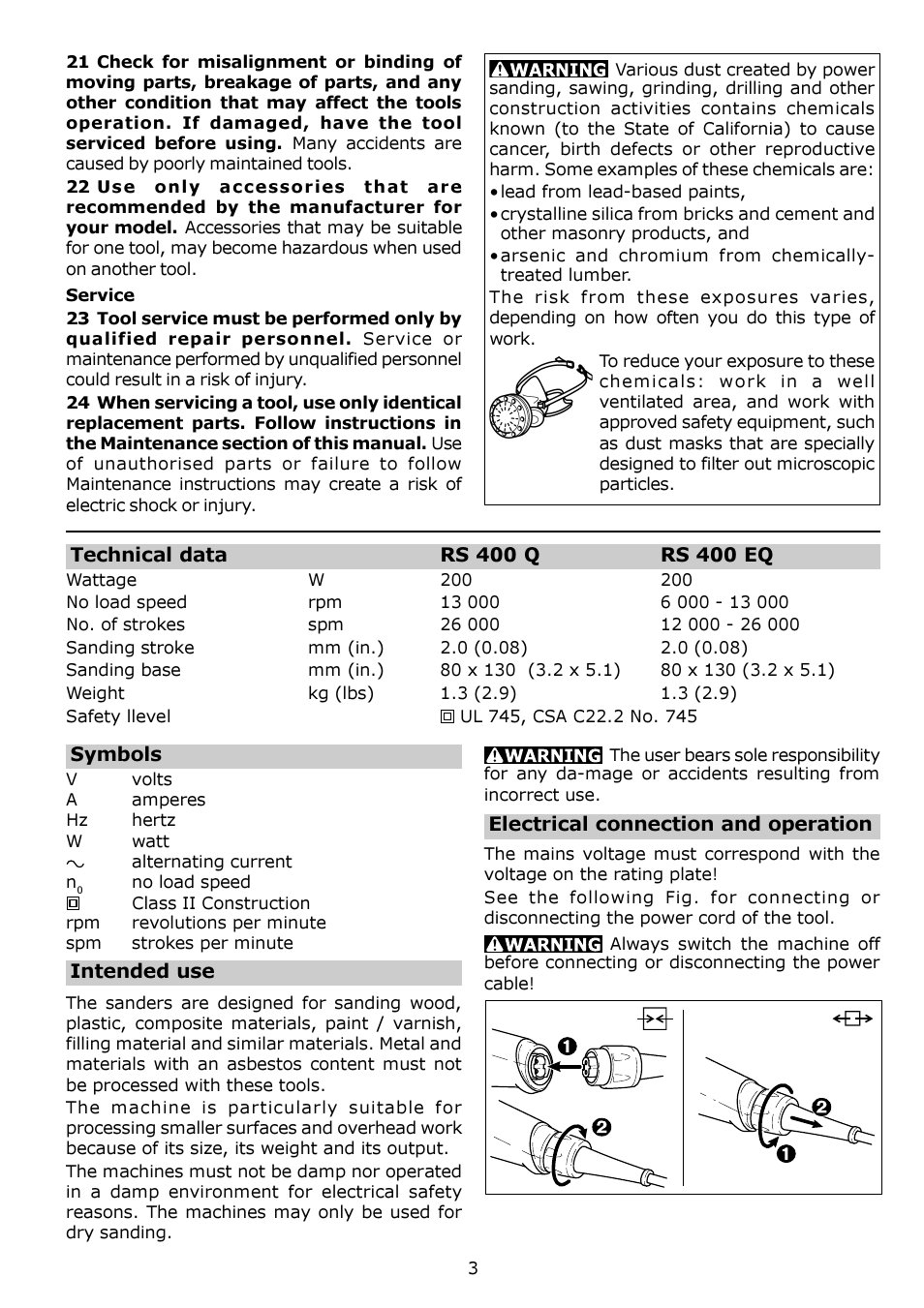 Festool RS 400 Q User Manual | Page 3 / 16