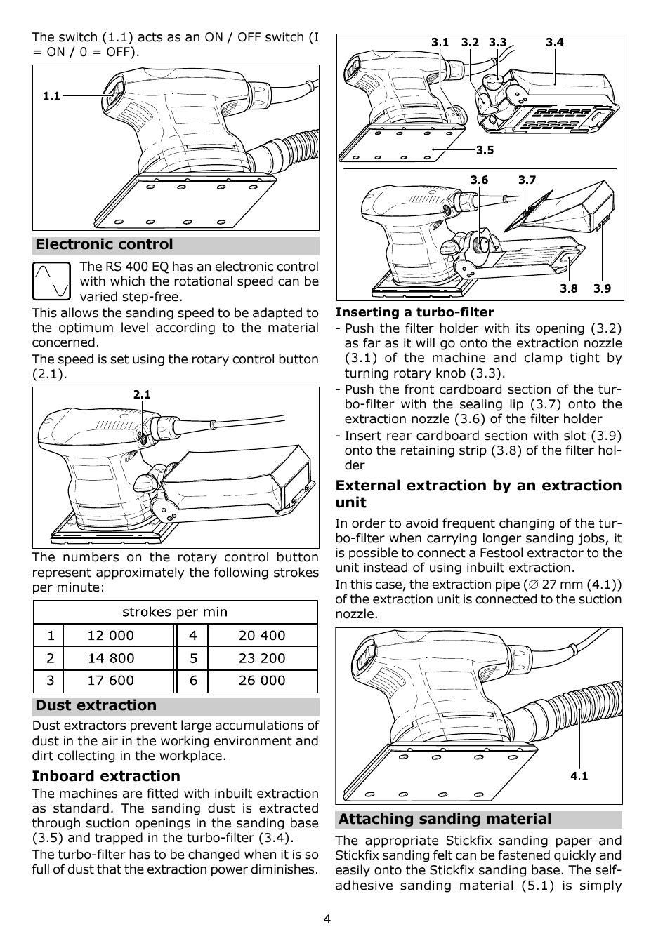 Festool RS 400 Q User Manual | Page 4 / 16