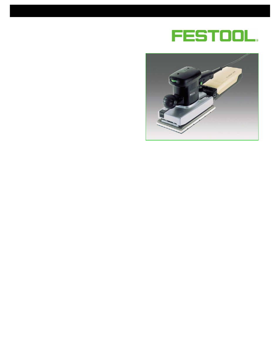 Festool RS2E User Manual | 1 page