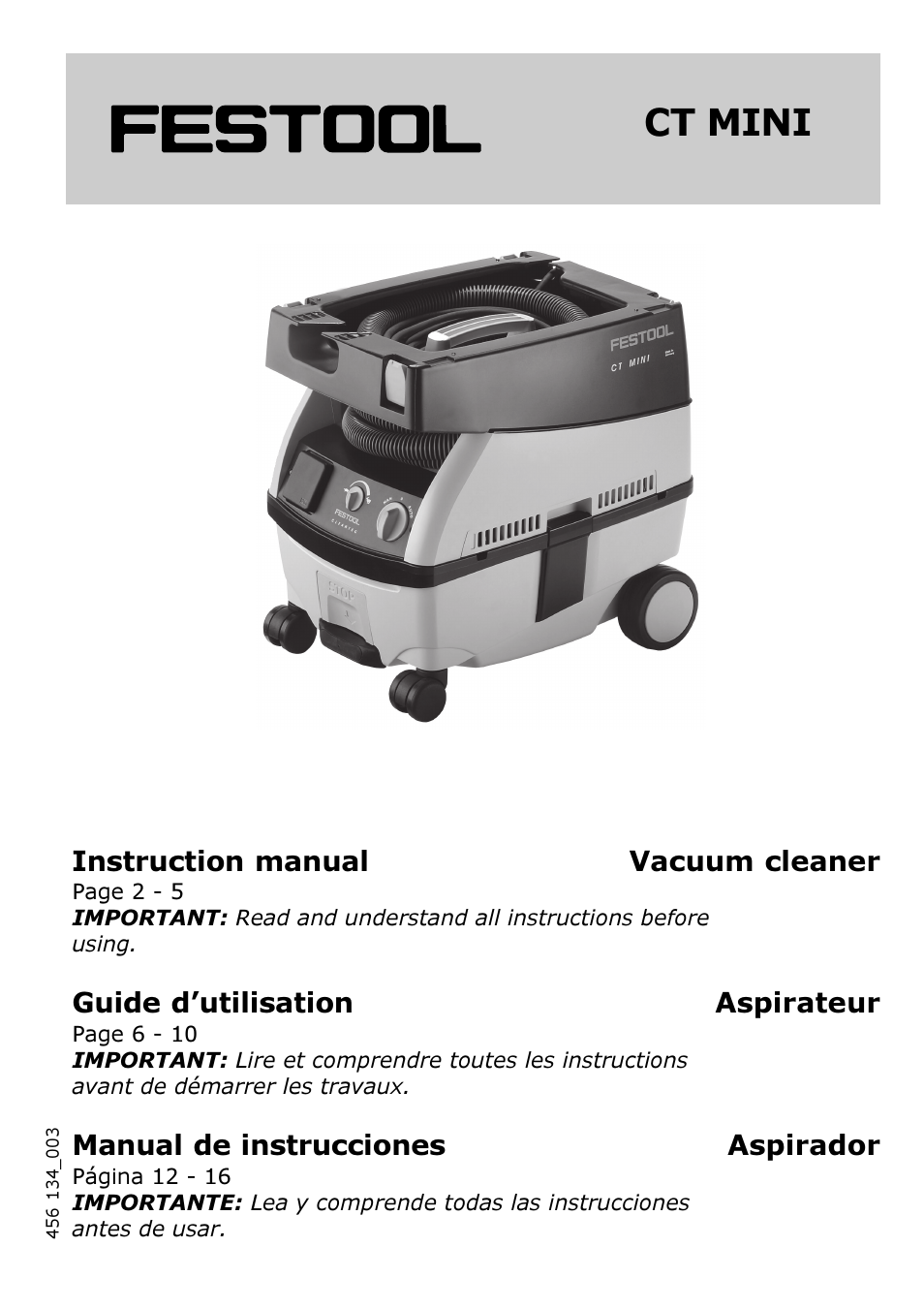 Festool CT MINI User Manual | 16 pages