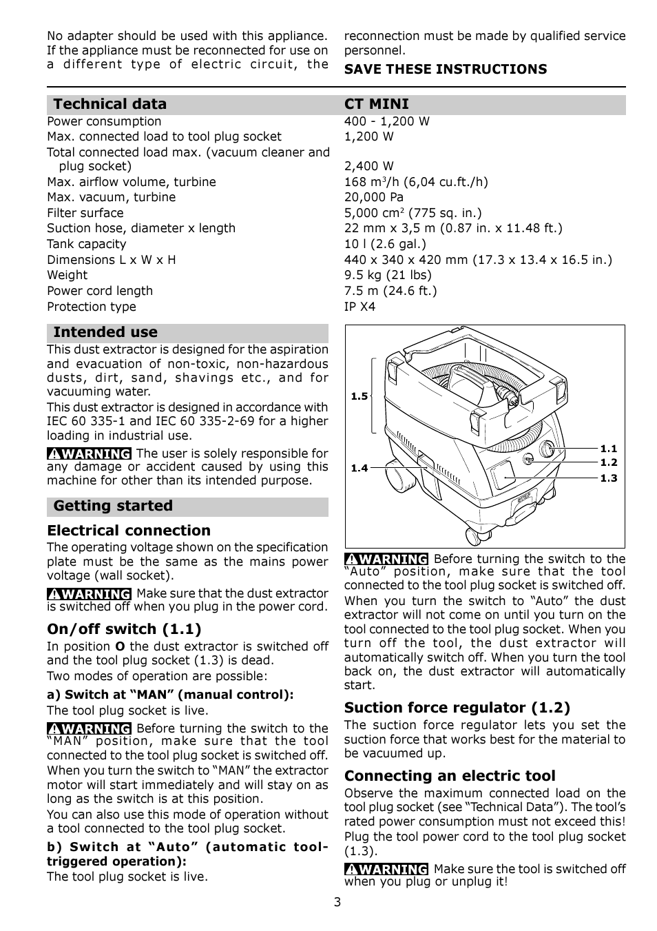 Festool CT MINI User Manual | Page 3 / 16