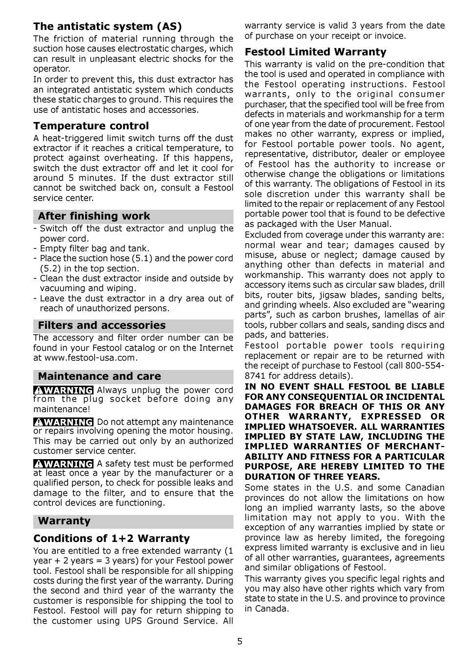 Festool CT MINI User Manual | Page 5 / 16