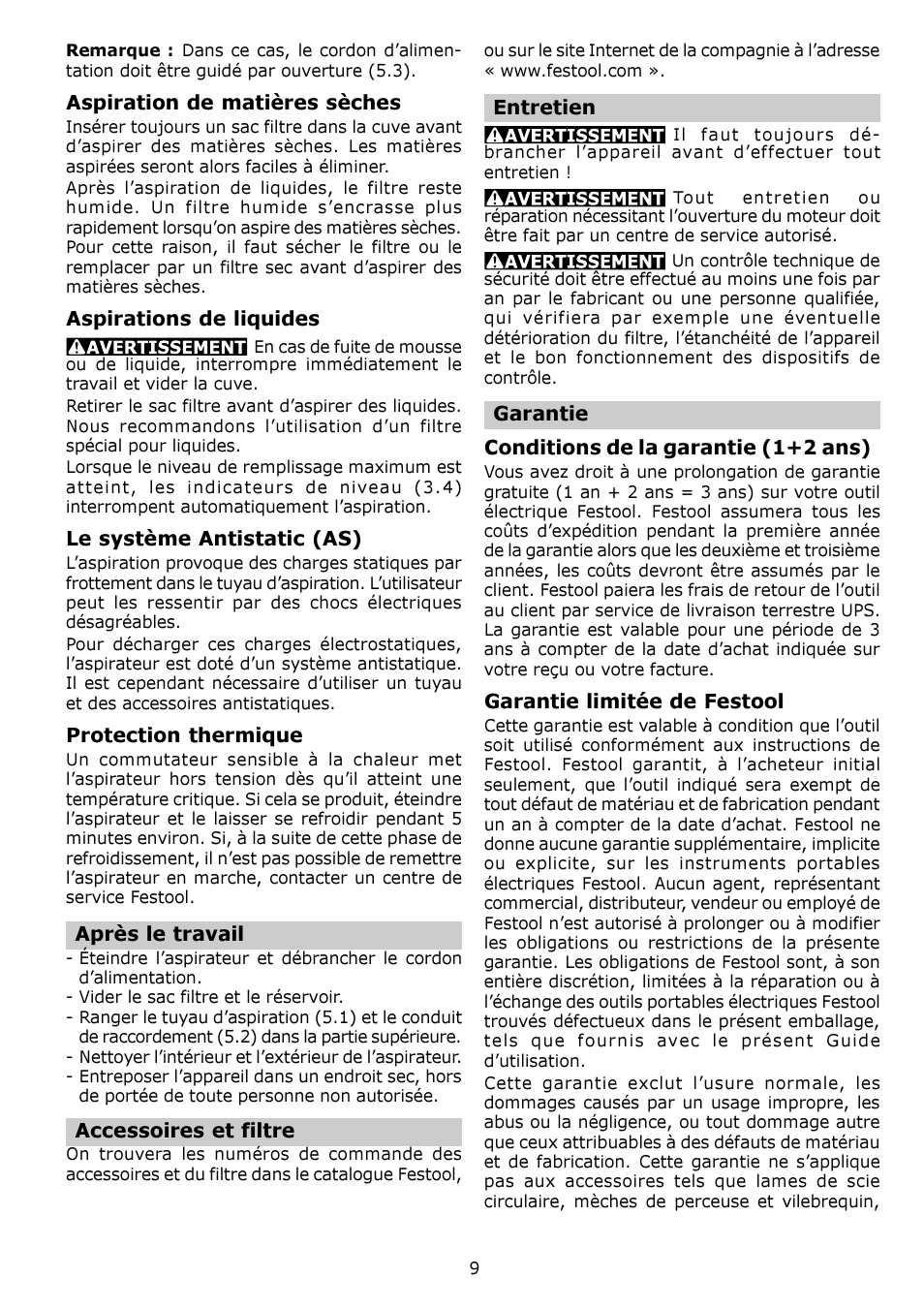 Festool CT MINI User Manual | Page 9 / 16