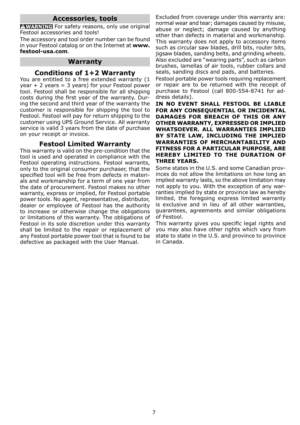 Festool C12 User Manual | Page 7 / 20