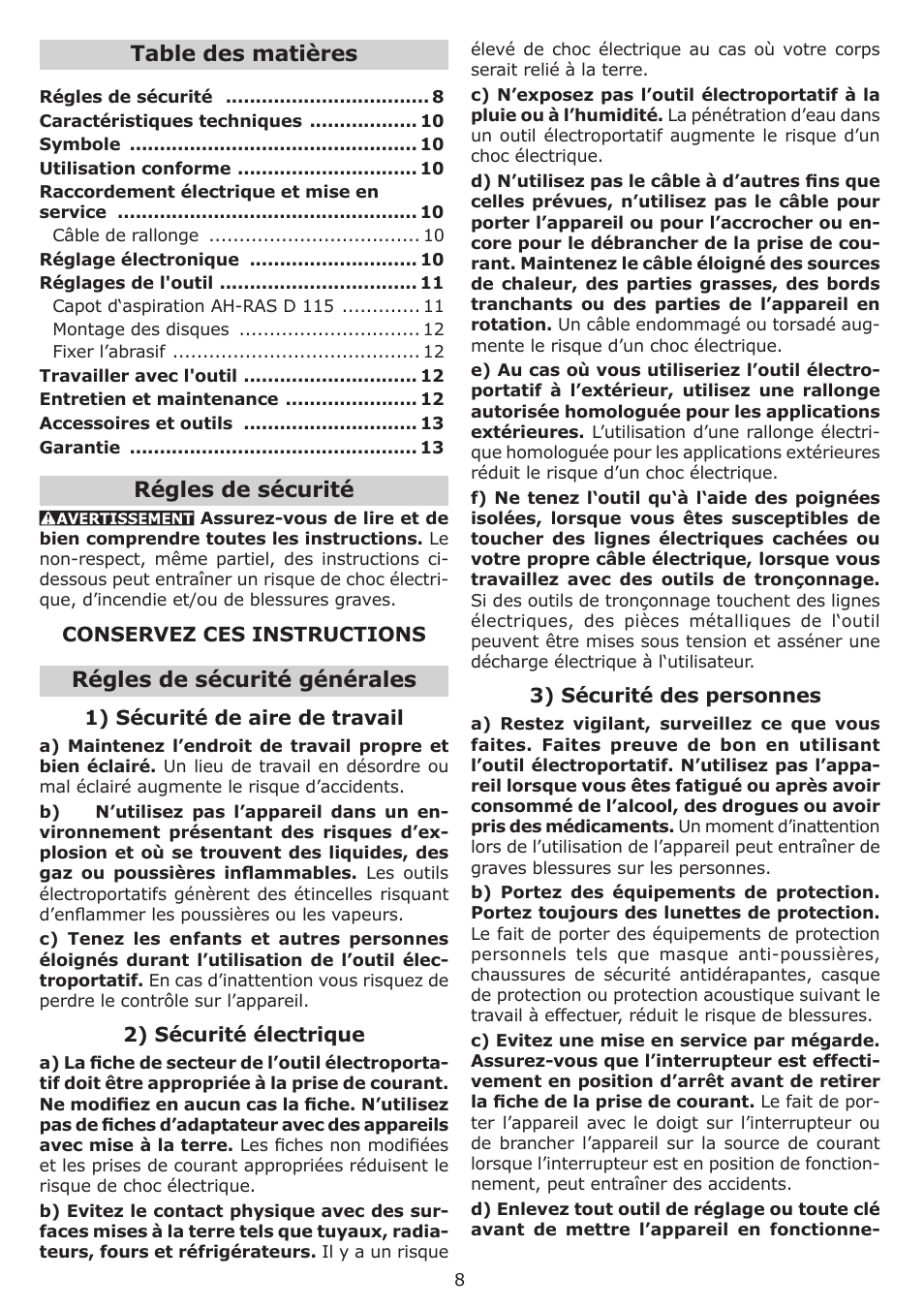 Festool RAS 115.04 E User Manual | Page 8 / 20