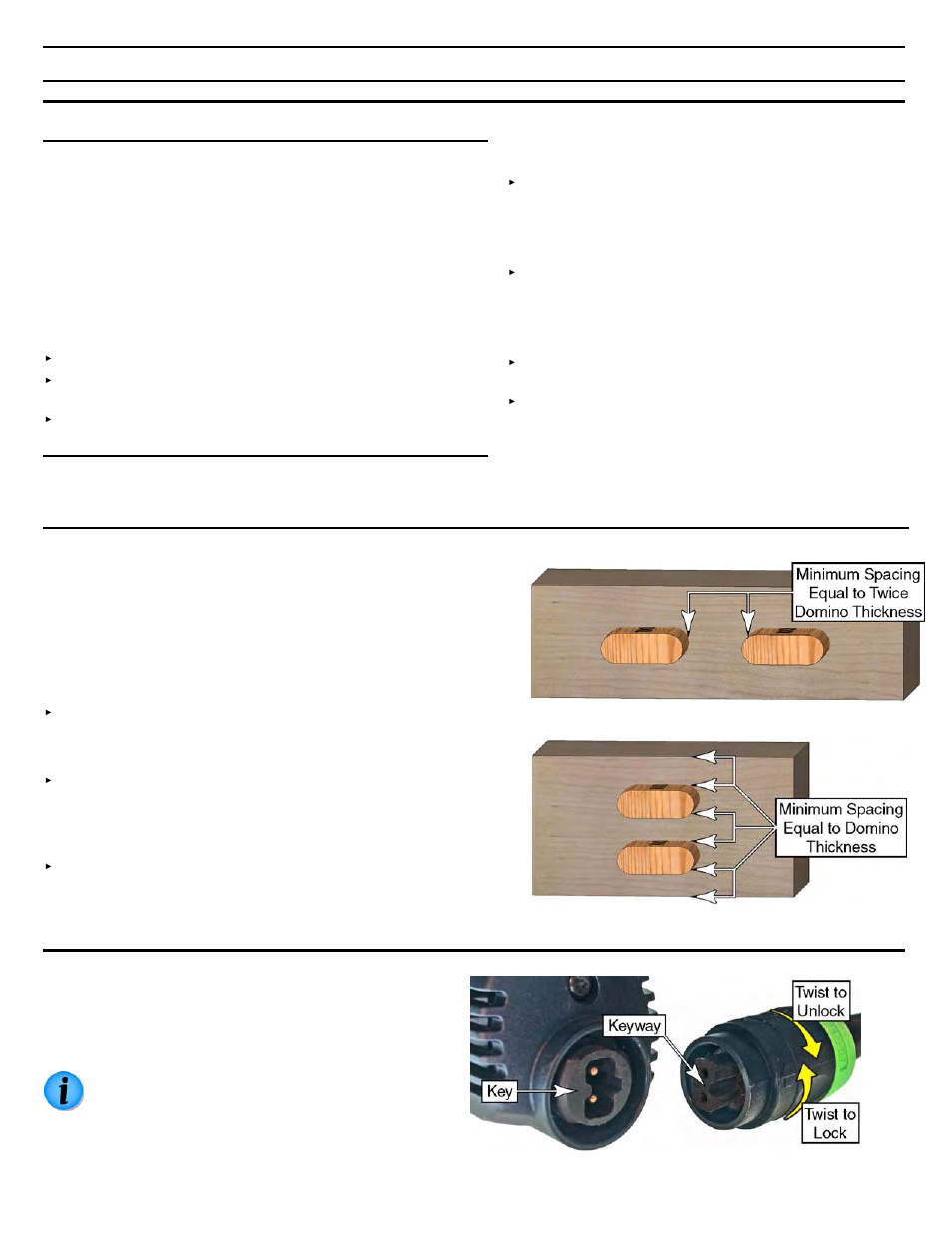 Operation, Overview, general notes, and tips, Plug-it® power cord | Plug-it, Power cord, Secti | Festool Domino DF 500 User Manual | Page 10 / 26