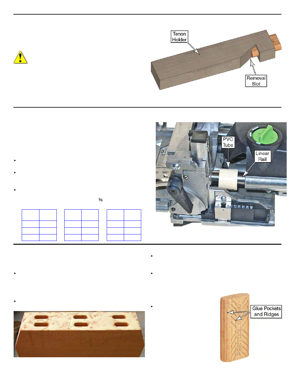 Shortening a domino tenon’s length, Creating special plunge depths, Tips for applying glue | Festool Domino DF 500 User Manual | Page 19 / 26