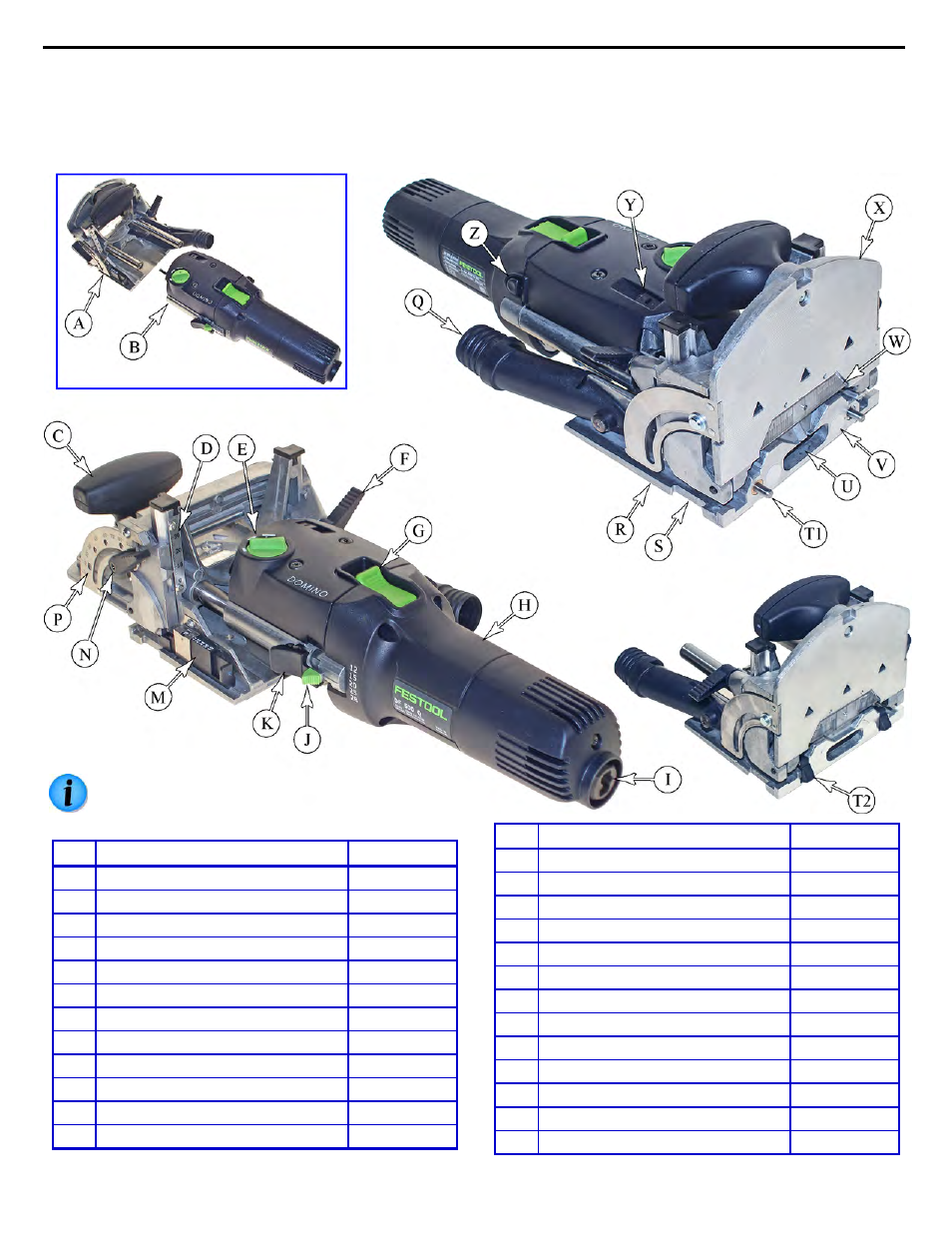 Functional description | Festool Domino DF 500 User Manual | Page 6 / 26
