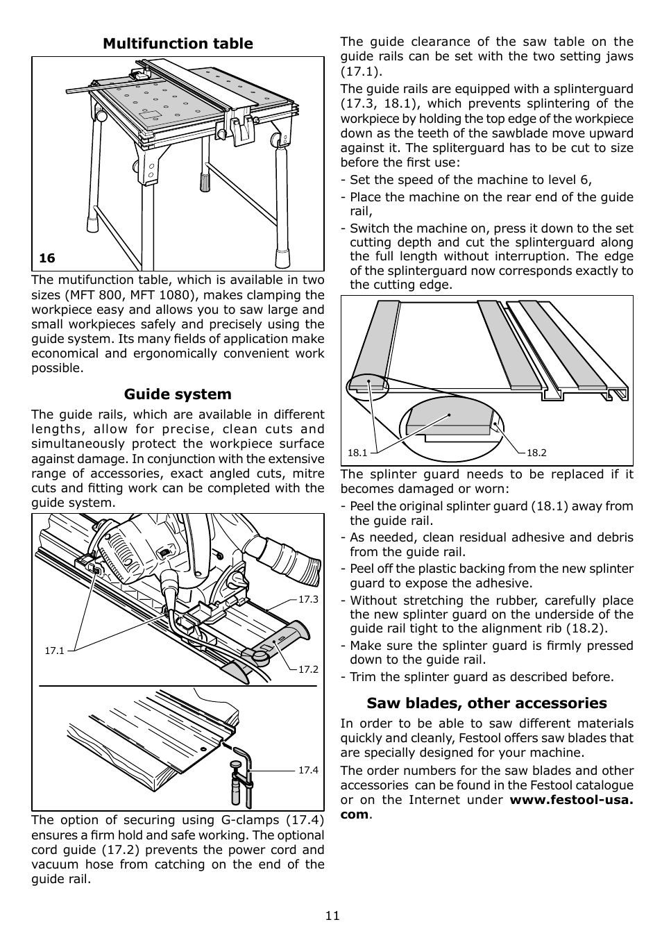 Festool TS 75 EQ User Manual | Page 11 / 40