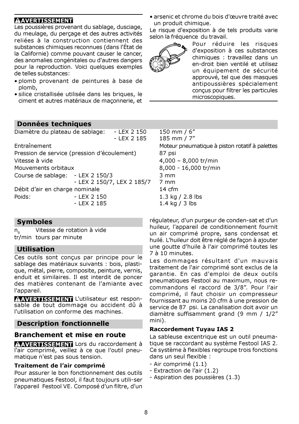 Festool LEX 2 150/3 User Manual | Page 8 / 16
