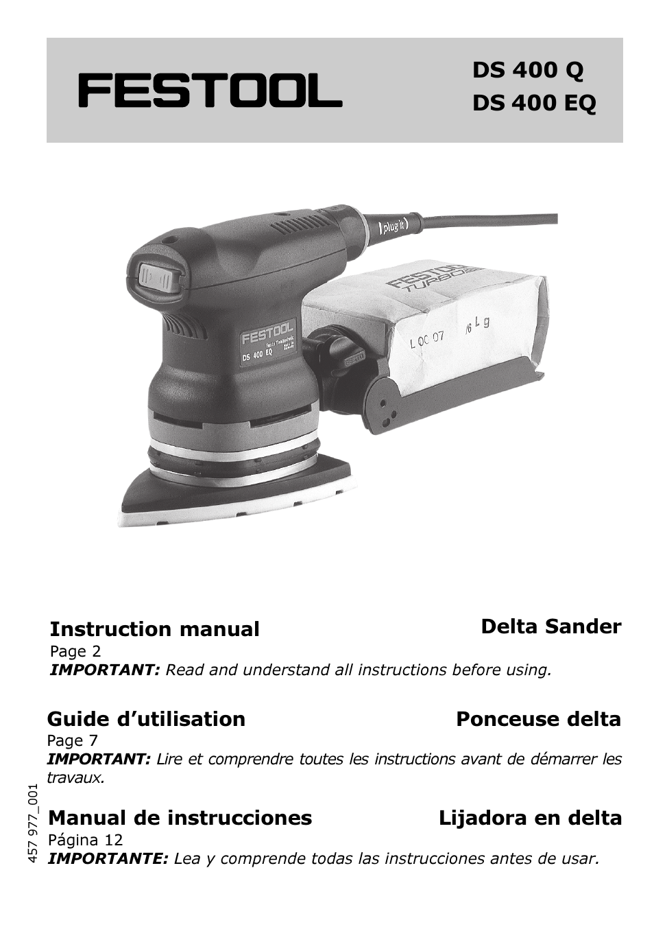 Festool DS 400 Q User Manual | 16 pages