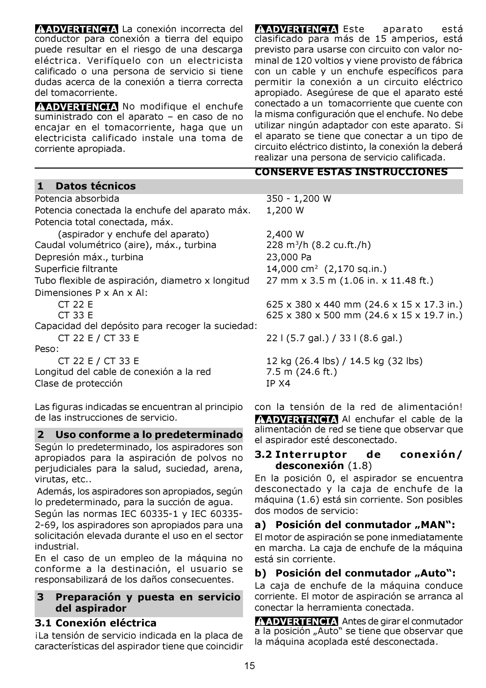 Festool CT 33 E User Manual | Page 15 / 18