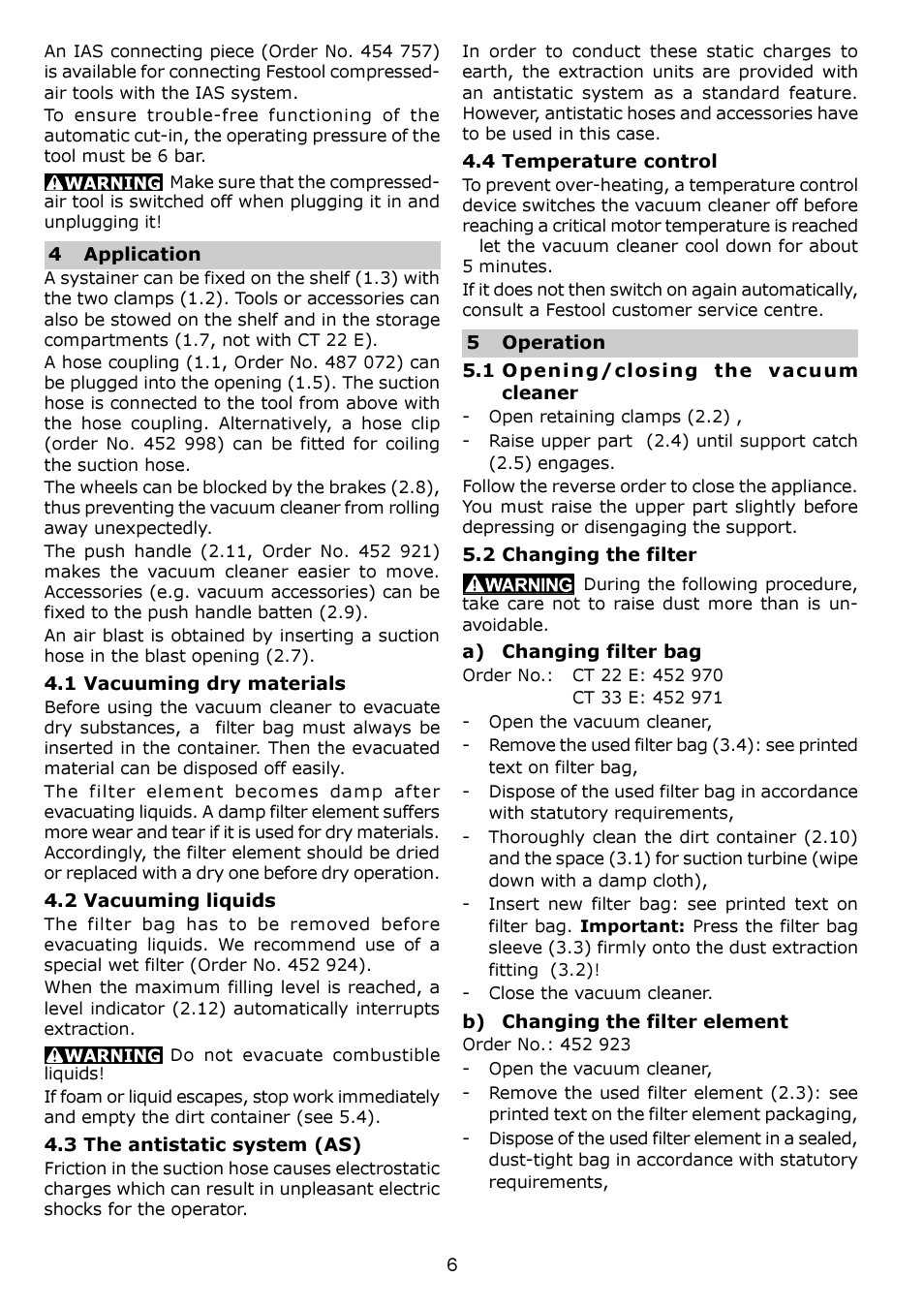 Festool CT 33 E User Manual | Page 6 / 18