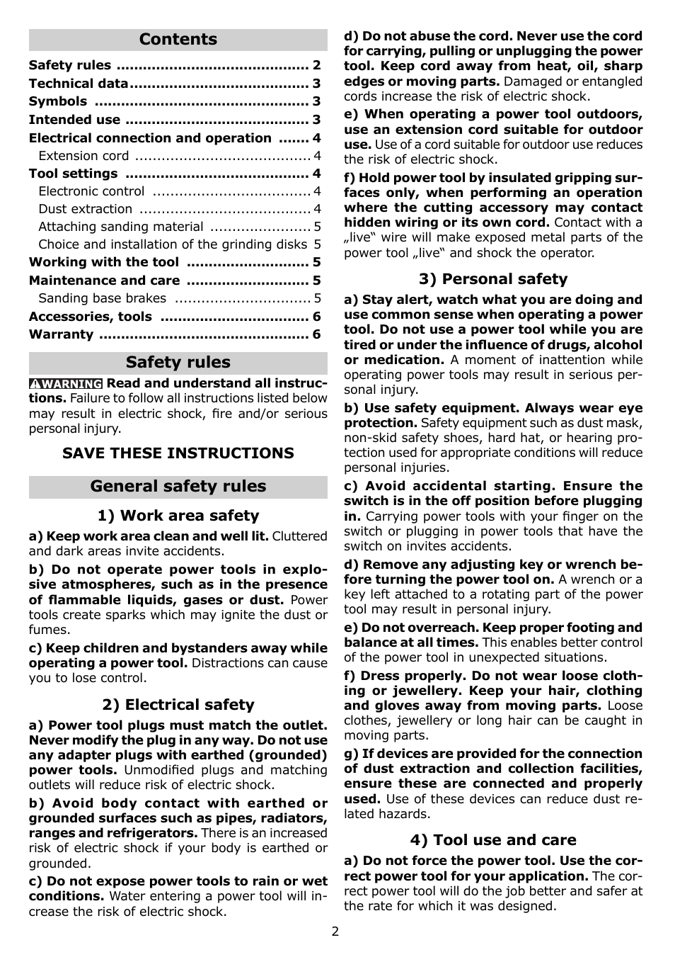 Festool ETS 150 EQ User Manual | Page 2 / 20