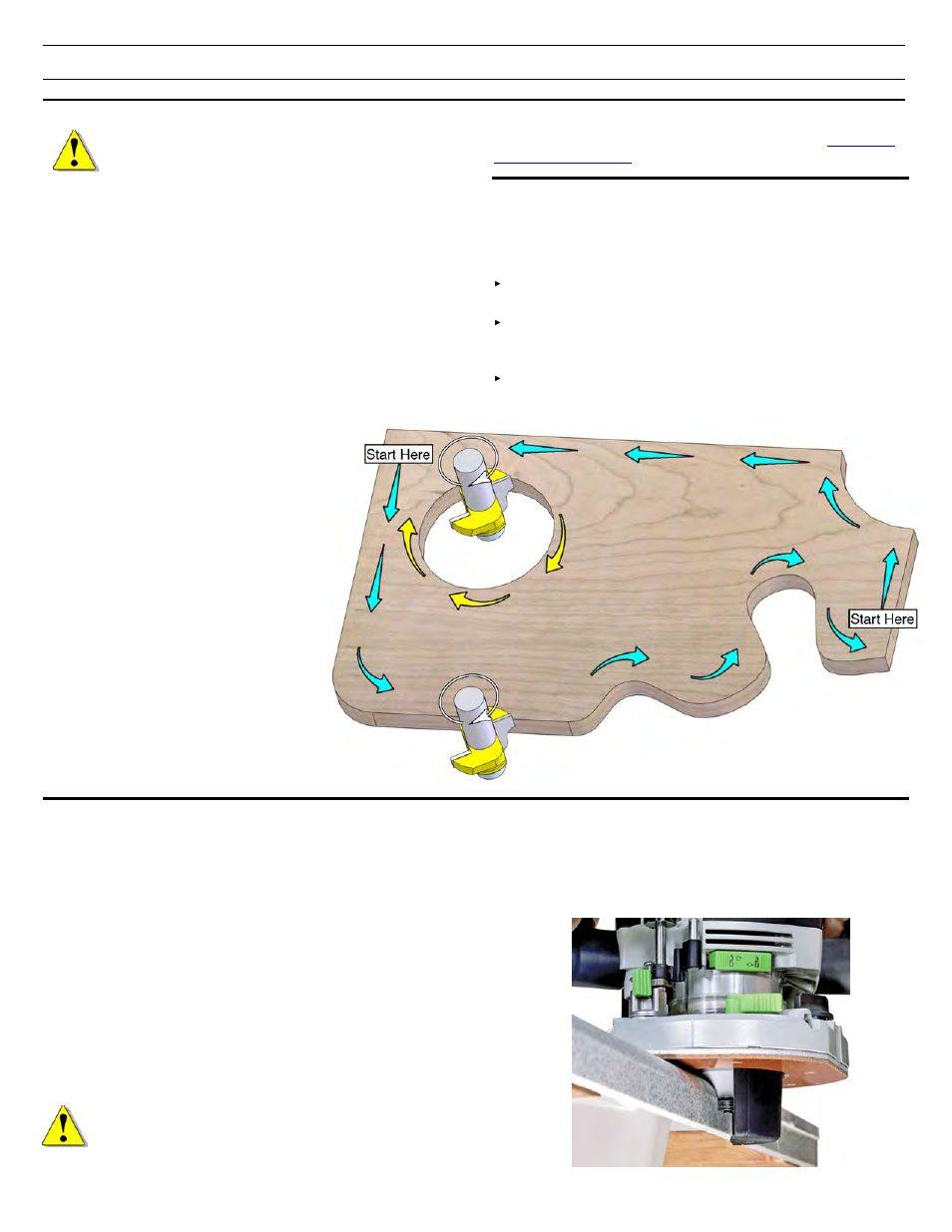 Basic routing, Feed direction rules, Fixed depth routing | Festool Plunge OF 2200 EB User Manual | Page 12 / 24