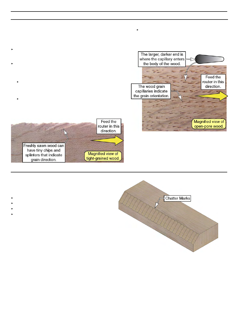 Tips for successful routing, Chipping and tearout, Chatter | Festool Plunge OF 2200 EB User Manual | Page 17 / 24