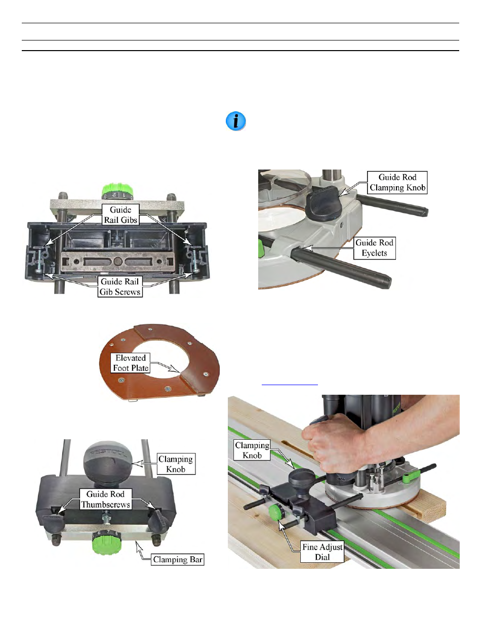 Accessories, Guide rail attachment | Festool Plunge OF 2200 EB User Manual | Page 19 / 24
