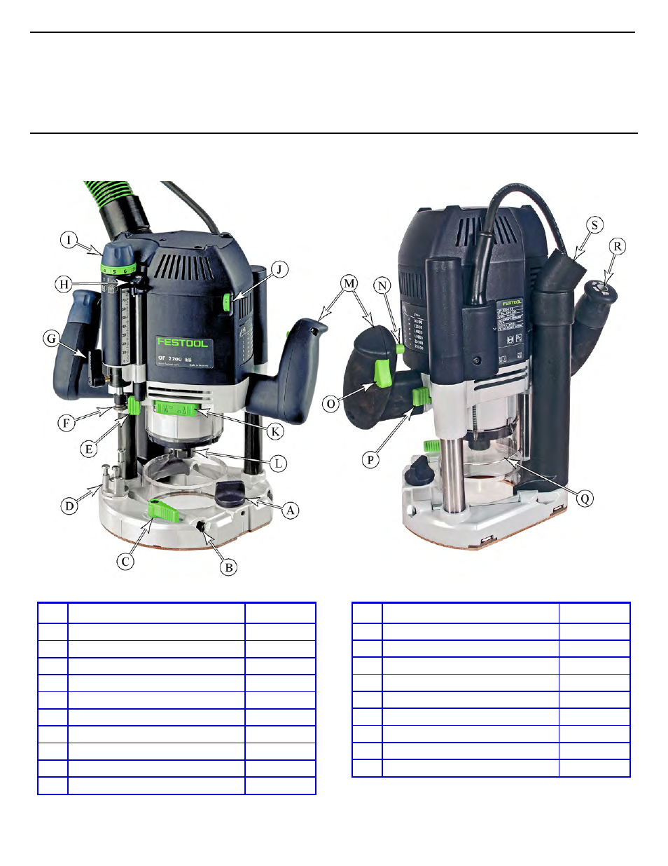 Intended use, Overview | Festool Plunge OF 2200 EB User Manual | Page 6 / 24