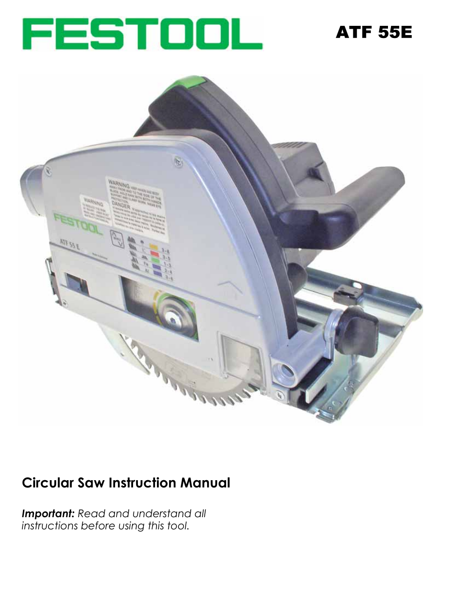 Festool ATF 55E User Manual | 21 pages