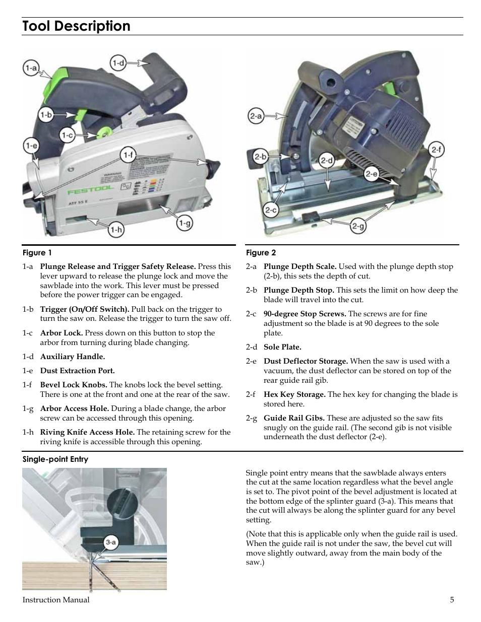 Tool description | Festool ATF 55E User Manual | Page 5 / 21