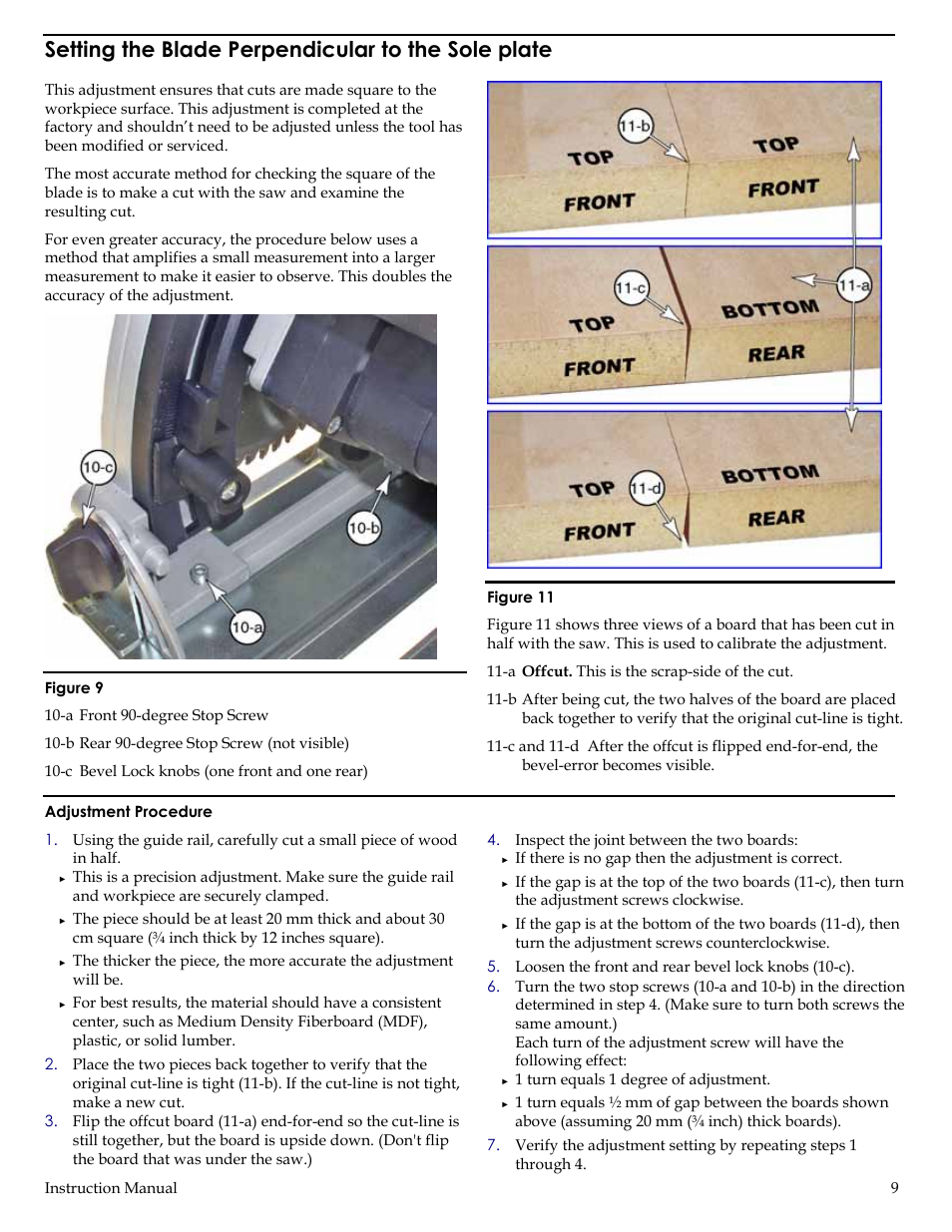 Setting the blade perpendicular to the sole plate | Festool ATF 55E User Manual | Page 9 / 21