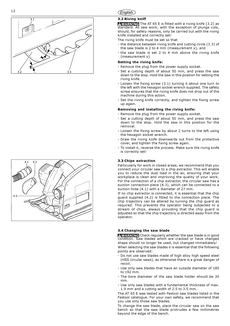 Festool AT 65 E User Manual | Page 12 / 24