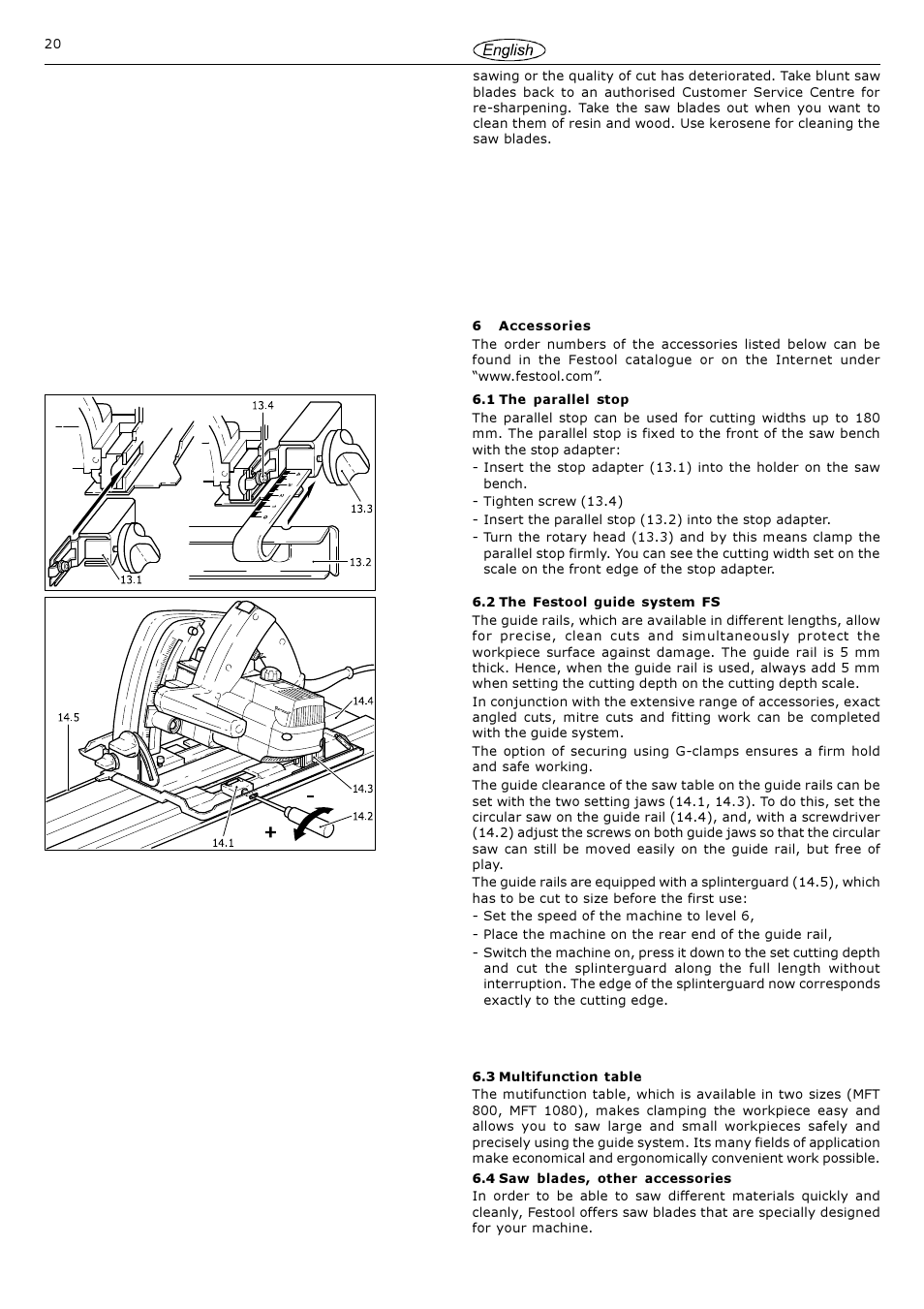 Festool AT 65 E User Manual | Page 20 / 24