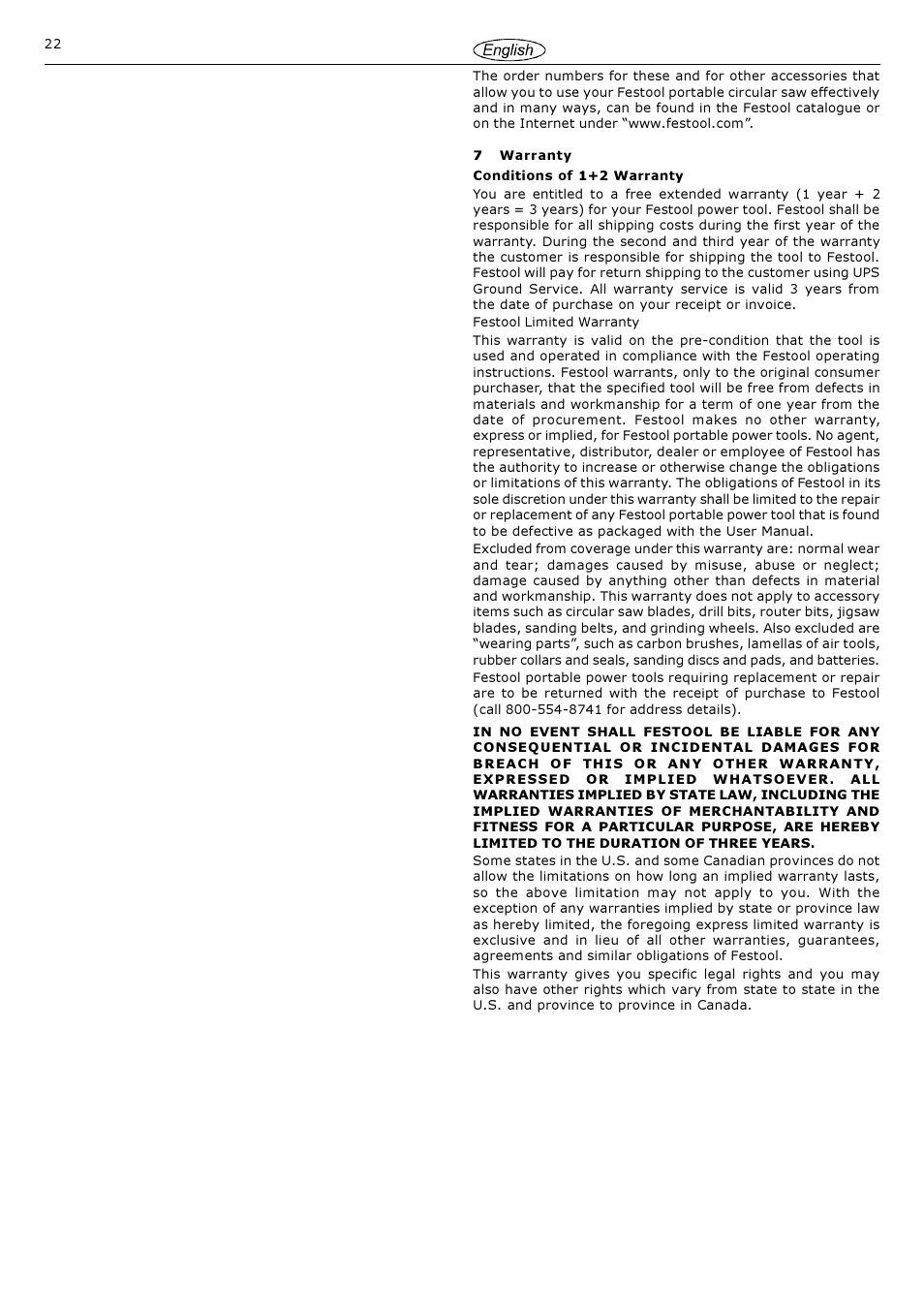 Festool AT 65 E User Manual | Page 22 / 24