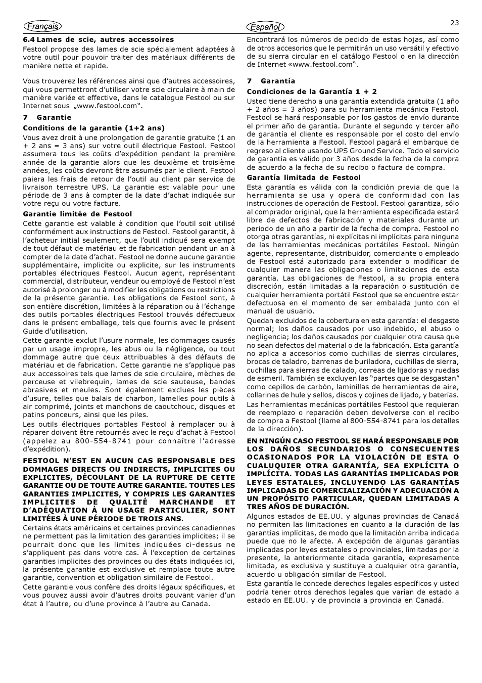 Festool AT 65 E User Manual | Page 23 / 24