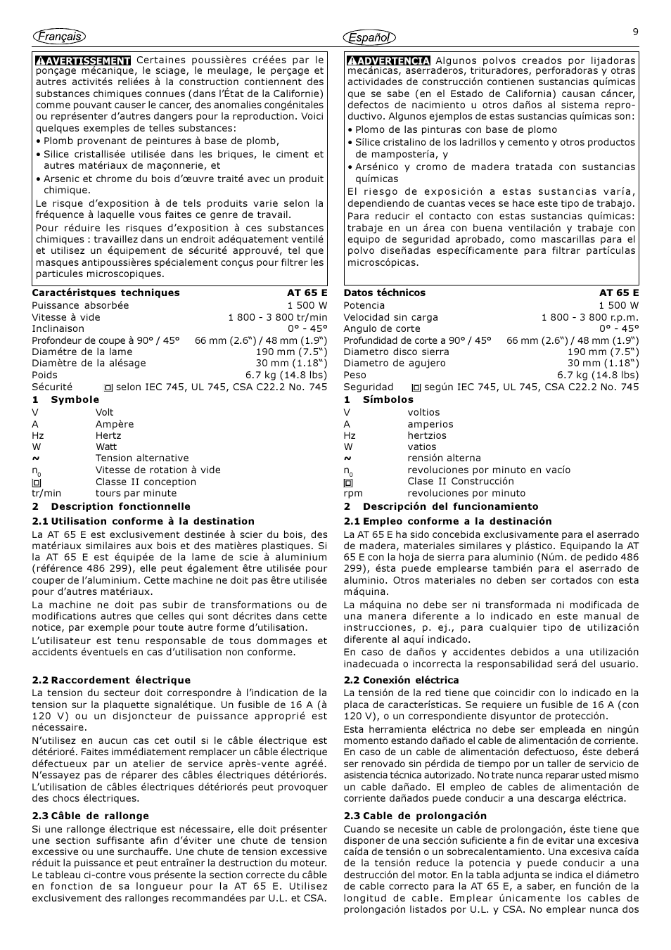 Festool AT 65 E User Manual | Page 9 / 24