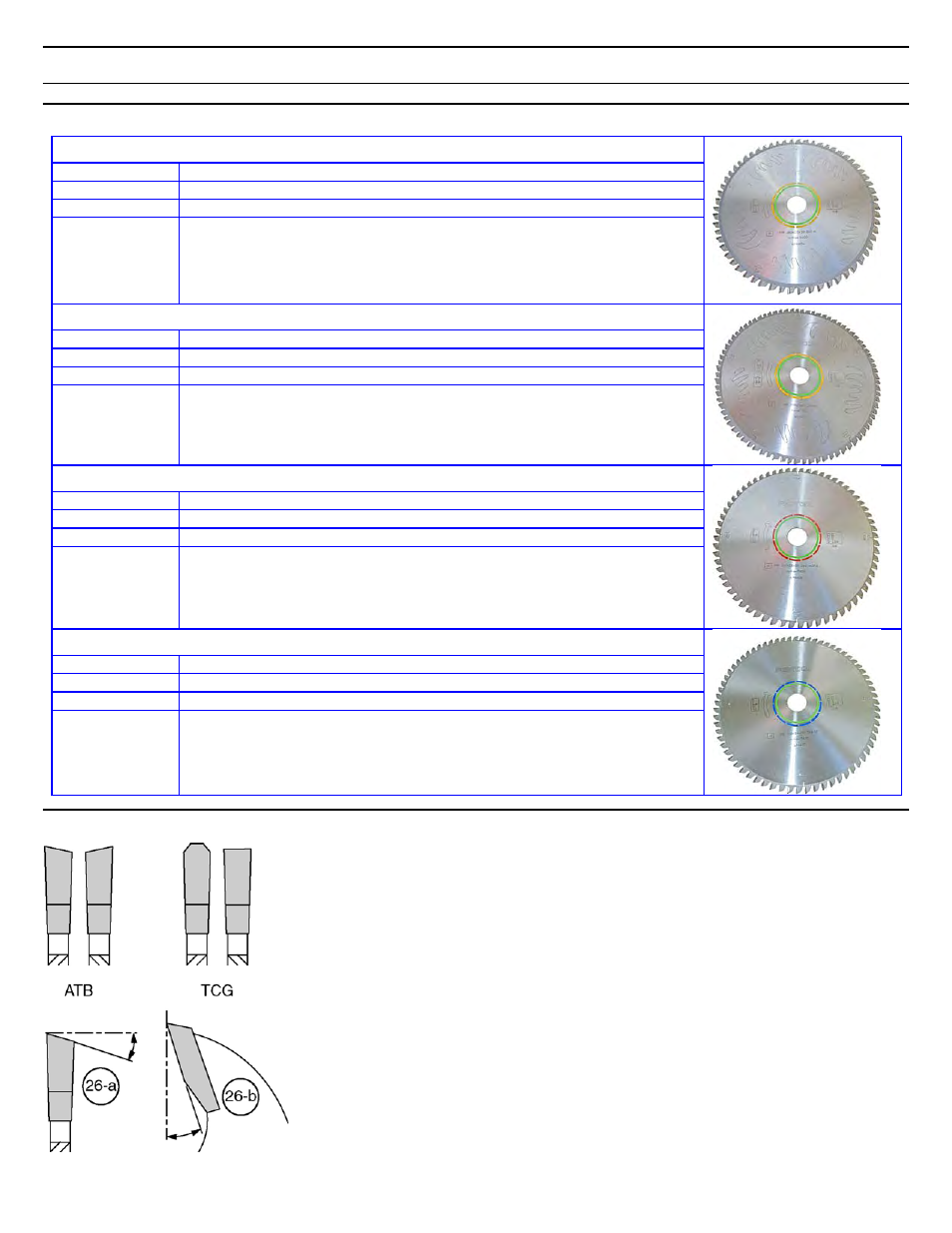 Optional accessories, Sawblades, Sawblades combination blade | Fine crosscut blade, Fine laminate blade, Aluminum and plastic blade | Festool Kapex KS 120 User Manual | Page 30 / 32