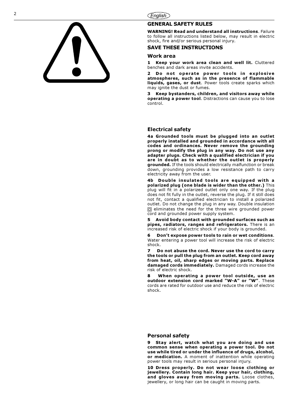 Festool 1010 EQ User Manual | Page 2 / 20