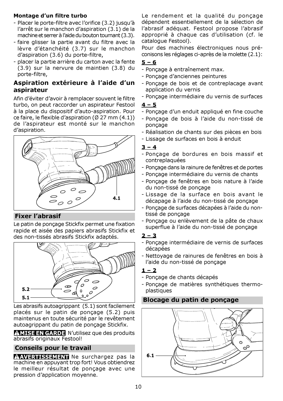 Festool ES 125 EQ User Manual | Page 10 / 16