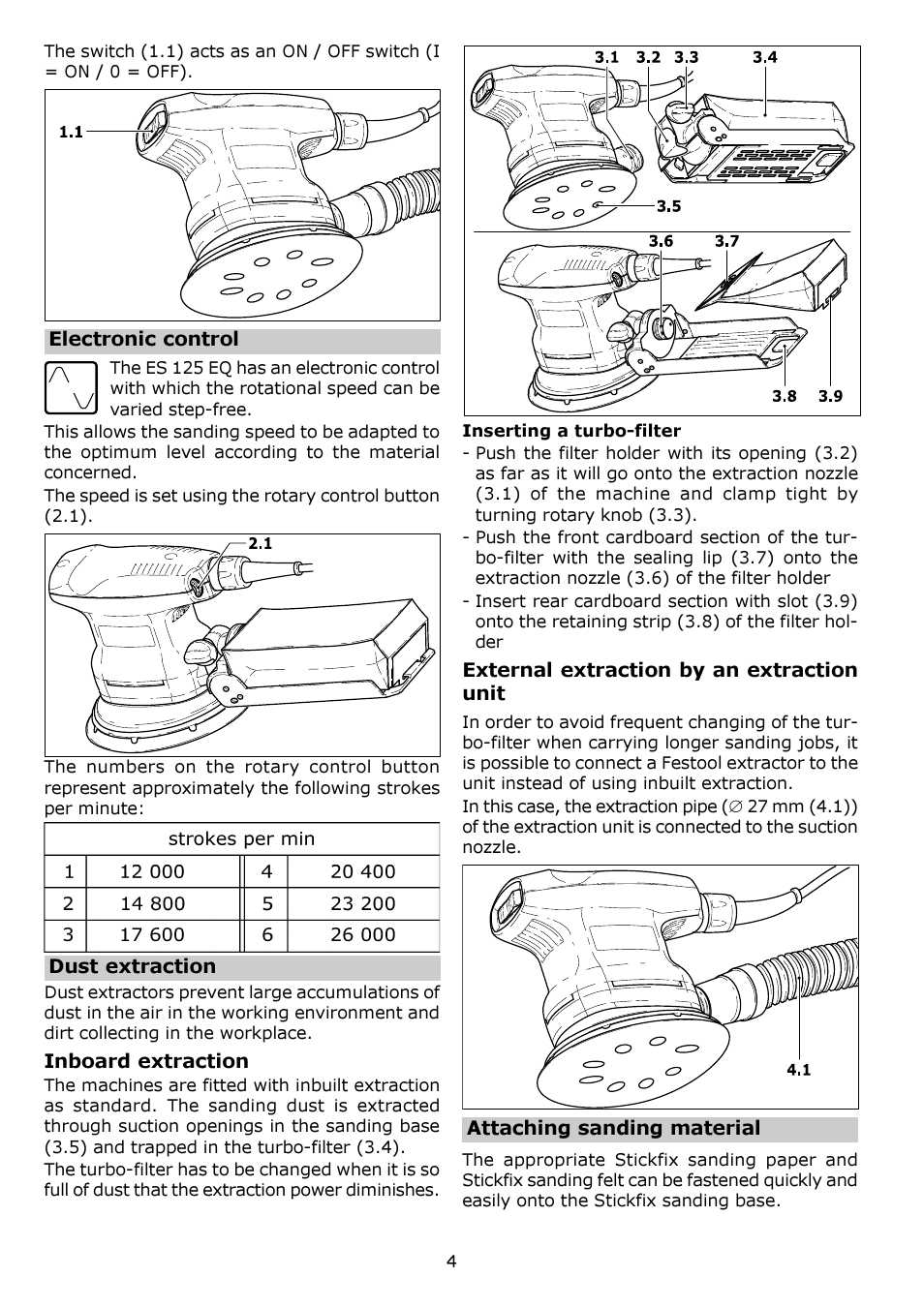 Festool ES 125 EQ User Manual | Page 4 / 16