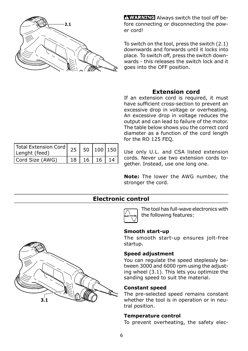 Festool RO 125 FEQ User Manual | Page 6 / 40