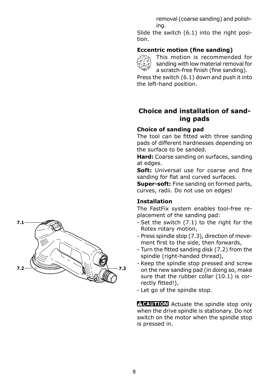 Festool RO 125 FEQ User Manual | Page 8 / 40