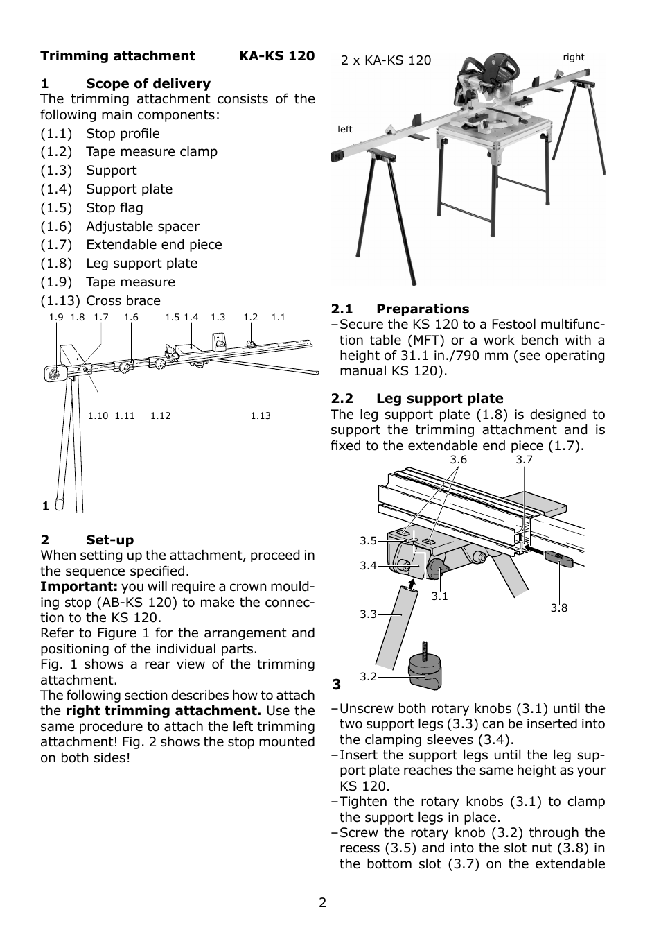 Festool KA-KS 120 User Manual | Page 2 / 16
