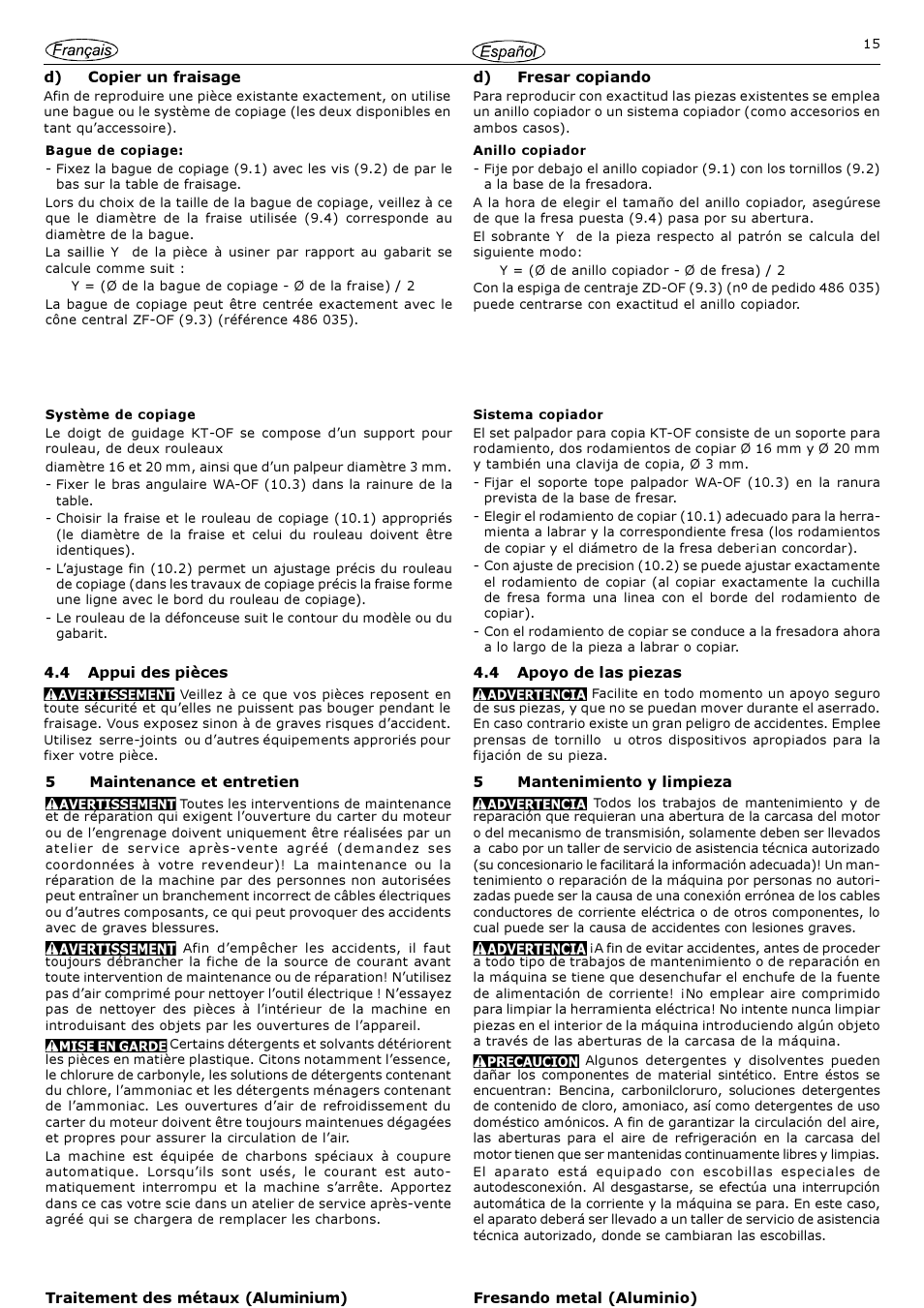 Festool OF 2000 E User Manual | Page 15 / 17