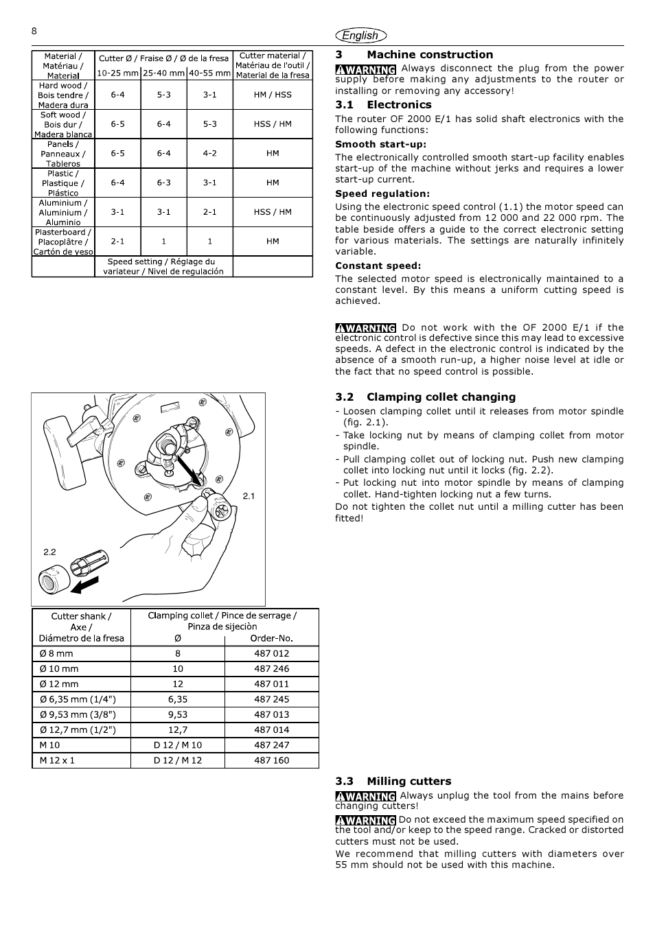 Festool OF 2000 E User Manual | Page 8 / 17