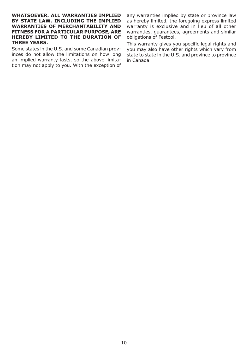 Festool OF 1010 EQ User Manual | Page 10 / 28