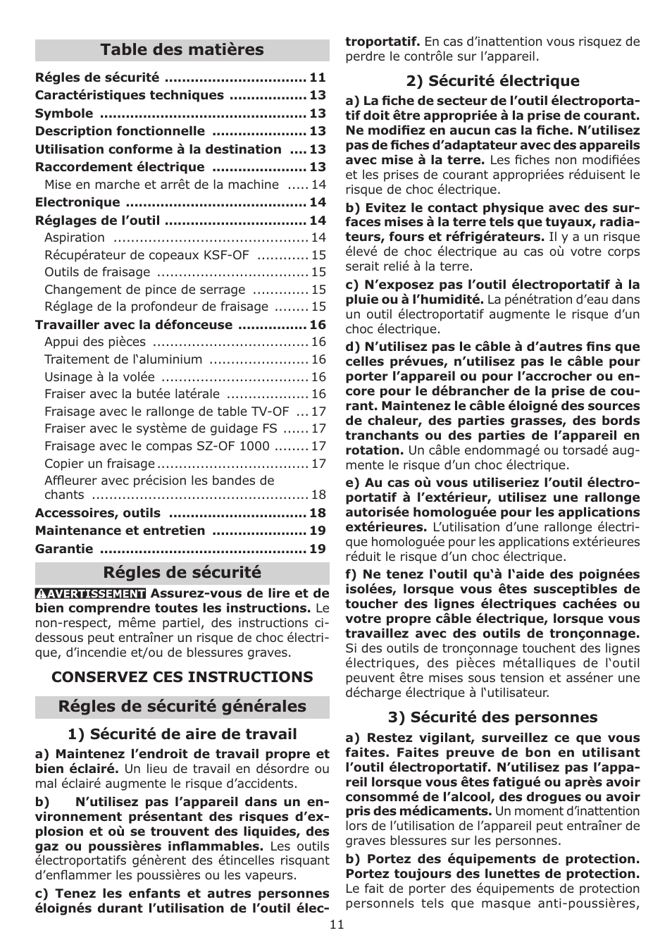 Festool OF 1010 EQ User Manual | Page 11 / 28