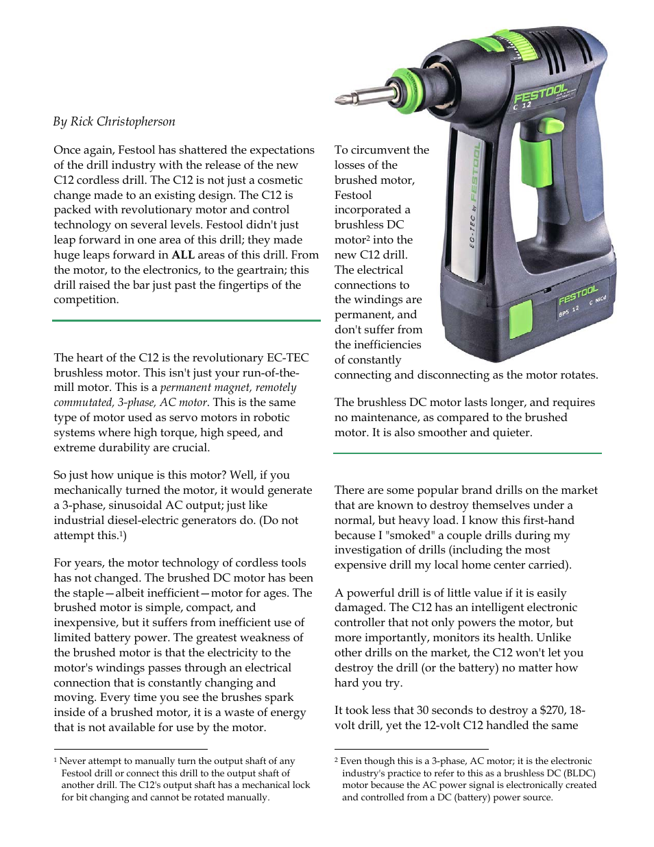 Festool C12 EC-TEC User Manual | 5 pages