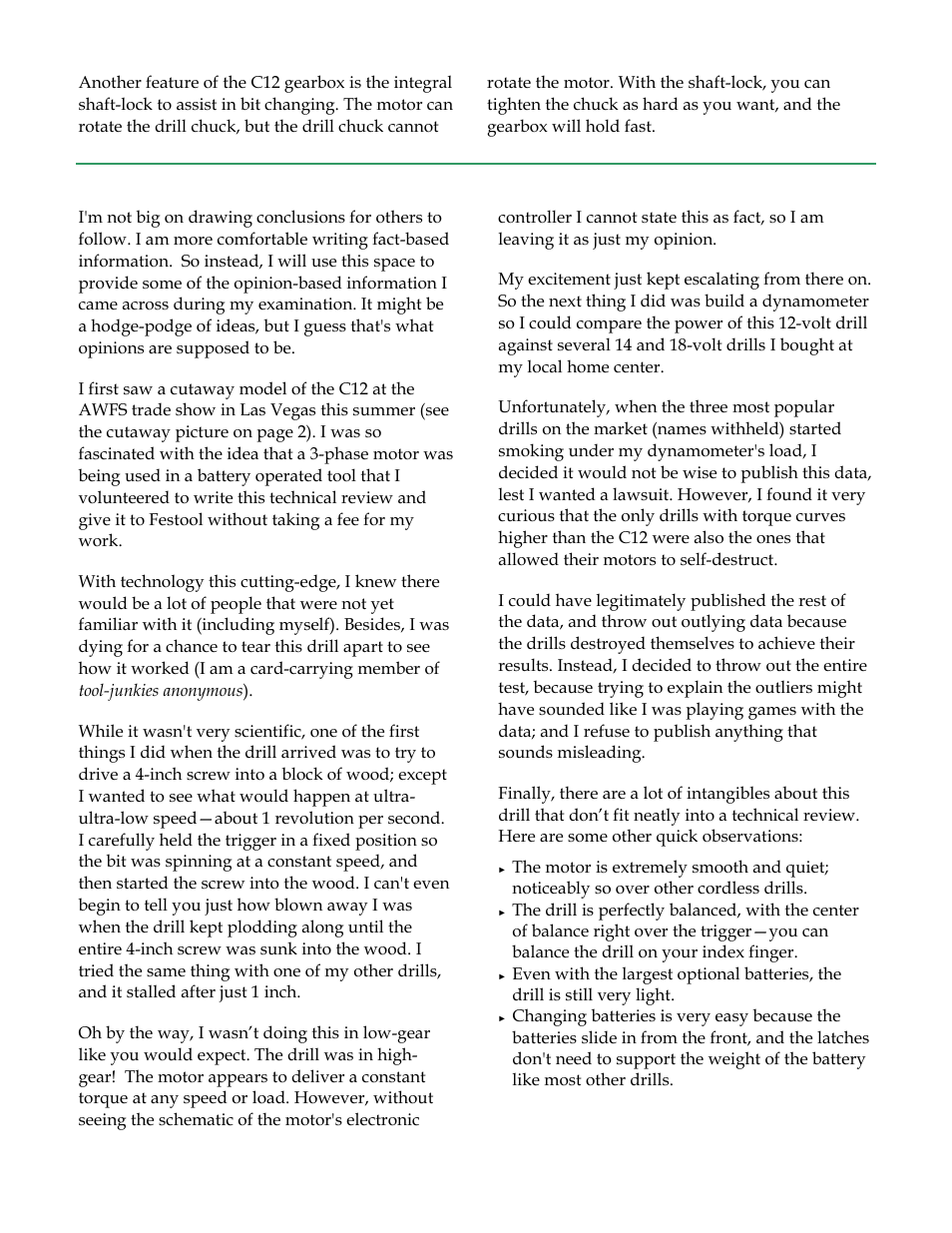 Conclusion | Festool C12 EC-TEC User Manual | Page 4 / 5